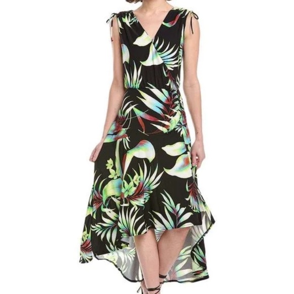 RACHEL Rachel Roy Lime Tropical Maxi Sundress - Picture 1 of 6
